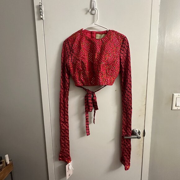 Vibrant Pink Embellished Lehenga - Picture 4 of 7